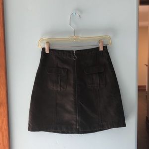 Corduroy zip-down Hollister skirt